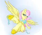  anthrofied breasts cutie_mark equine feathers female fluttershy_(mlp) friendship_is_magic hair horse lingerie long_hair mammal mdgusty my_little_pony panties pegasus pink_hair pony presenting pussy simple_background solo underwear undressing wings 