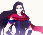  battle_tendency black_hair blue_eyes breasts earrings gloves haze00 jewelry jojo_no_kimyou_na_bouken large_breasts lips lisa_lisa long_hair mature scarf solo 