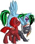  black_highlights blue_eyes blue_feathers blue_skin burning_record clenched_teeth dark_red_coat dialog digital_media_(art) dyed_hair equine eyes_closed fallout_equestria female feral flying friends full-length_portrait fur glowflank green_and_black_mane green_and_black_tail green_hair grey_eyes grey_fur grey_skin group hair highlights horn mammal my_little_pony nani_gato open_mouth original_character original_characters pegasus plain_background purple_eyes quadruped raised_leg red_and_yellow_highlights red_feathers red_hair red_highlights red_mane red_skin side_view signature sketch sky_blue_fur smile standing teeth text transparent_background unicorn velvet_remedy walking white_hair white_mane_with_highlights wings yellow_highlights 