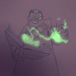  book color fire green_fire magic not_furry pyro scream_fortress_2013 scream_fortress_5 sketch spell_book syynx team_fortress_2 