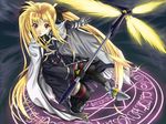  1024x768 4:3 bardiche blonde_hair device fate_testarossa female lyrical_nanoha magic_circle mahou_shoujo_lyrical_nanoha red_eyes wallpaper weapon 