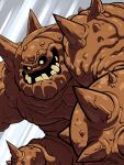  2026 batman_(series) biped black_sclera brown_body brown_spikes clay clay_creature clay_humanoid clayface dated dc_comics elemental_creature elemental_humanoid hi_res humanoid leaning leaning_forward male male_humanoid missing_tooth mud not_furry nude nude_ambiguous nude_humanoid open_mouth rongs1234 signature solo standing tan_eyes tan_teeth teeth 