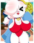  absurd_res anthro brawl_stars colette_(brawl_stars) female feral fur furry_ears furry_tail happy hi_res kiut_art lagomorph laugh laughing_at_another leporid mammal rabbit silly silly_face solo supercell_(company) tail 