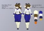 anthro aster_zerda-black bottomwear bovid bow_(feature) brother_(lore) brother_and_sister_(lore) brown_eyes brown_hair button_(fastener) caprine clothed clothed_anthro clothed_female clothed_male clothing color_swatch countershade_tail countershading duo eyewear facial_markings female femboy fur glasses goat hair head_markings hi_res hooves horn lipstick long_hair makeup male male/female mammal markings mask_(marking) model_sheet pants red_lipstick rosey_zerda_black shirt sibling_(lore) simple_background sister_(lore) skirt tail tan_body tan_fur text topwear twins_(lore) wearing_glasses zibdan