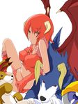  bad_id bad_pixiv_id demon_wings fur hare_(monster_farm) hentai_(1985) horns monster_farm pixie_(monster_farm) red_hair short_hair suezo tiger_(monster_farm) wings 