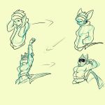 absurd_res alternate_species ambiguous_gender anthro bat biohound clothes_falling_off crossgender directional_arrow female furrification hi_res hip_wings male male/female mammal monochrome mtf_crossgender multiple_angles protogen_visor pubes_exposed solo stretching tongue tongue_out transformation transformation_sequence unusual_wing_placement