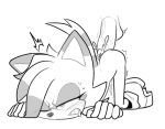 4chan_anon anthro ass_up big_penis bodily_fluids butt cum cum_drip cum_in_ass cum_inside domestic_cat dominant dominant_male dripping drooling duo fan_character felid feline felis female genital_fluids genitals grunting human lily_the_cat male mammal nude painful_penetration penis saliva size_difference stretched_anus stretching sweat vein veiny_penis