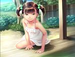  1girl artist_request brown_eyes brown_hair child female game_cg in&#039;en looking_at_viewer short_twintails shouji_suzuka solo twintails 
