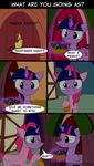  bag blue_eyes bowl candy comic cutie_mark disguise equine female feral friendship_is_magic glowing hair horn horse house levitation loceri magic mammal mask multi-colored_hair my_little_pony pink_hair pinkie_pie_(mlp) pony ponyville purple_eyes purple_hair twilight_sparkle_(mlp) winged_unicorn wings 