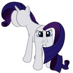  blue_eyes bnka butt butt_face equine face_butt female feral friendship_is_magic frown fur hair horn horse long_hair looking_at_viewer looking_back mammal my_little_pony open_mouth plain_background pony purple_hair rarity_(mlp) solo teeth transparent_background unicorn what white_fur 