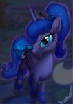  equine female feral friendship_is_magic hair horn horse mammal moon my_little_pony night pony princess_luna_(mlp) smile solo unicorn winged_unicorn wings 
