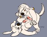  brian_griffin canine collar cousins dog duo ear_piercing erection family_guy gay grey_background hot_dogging incest jasper jellybats leg_grab lying male mammal nude on_back penis pierced_ears piercing plain_background sex 