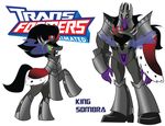 cape crossover cutie_mark equine friendship_is_magic horn horse inspectornills king_sombra_(mlp) machine male mechanical my_little_pony pony robot transformers unicorn 