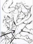  anal anthro balls canine duo fox gay gnaw interspecies licking male mammal monochrome nude oral rimming sex tongue tongue_out 