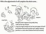  angry anibaruthecat applejack_(mlp) ball_gag black_and_white bound collar cutie_mark dialog dragon english_text equine female feral fluttershy_(mlp) friendship_is_magic gag hair horse male mammal monochrome my_little_pony pony spike_(mlp) text 