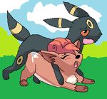  blush canine cum doggystyle eeveelution female feral feral_on_feral fox from_behind fur hair male mammal markings nintendo nude open_mouth penetration pok&#233;mon pok&eacute;mon red_eyes sex straight umbreon unknown_artist video_games vulpix yellow_markings 
