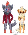  anthro biped blue_eyes bottomless brown_eyes canid canine canis clothed clothing cub featureless_crotch fundoshi growlithe heterochromia hoodie japanese_clothing lucas_(robinstic) male mammal navel neck_tuft nintendo nipples open_mouth partially_clothed pink_eyes pok&eacute;mon pok&eacute;mon_(species) riley_(robinstic) robinstic standing teeth topless tuft underwear video_games young zorua 