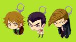  armband bad_id bad_pixiv_id black_hair brown_eyes danganronpa danganronpa_1 fujisaki_chihiro ishimaru_kiyotaka keyring long_hair male_focus multiple_boys oowada_mondo otoko_no_ko red_eyes skirt smile tears uemura uniform 