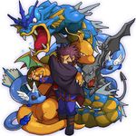  aerodactyl cape dragonair dragonite elite_four gen_1_pokemon gyarados kafun pokemon pokemon_(creature) pokemon_(game) pokemon_rgby wataru_(pokemon) white_background 