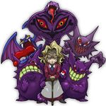  apron arbok bared_teeth blonde_hair elite_four gen_1_pokemon gengar golbat grin haunter kafun kikuko_(pokemon) old_woman poke_ball pokemon pokemon_(creature) pokemon_(game) pokemon_rgby red_eyes smile waist_apron walking_stick white_background 