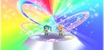  hatsune_miku kagamine_rin mikumikudance nendoroid rainbow 
