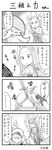  4koma absurdres chinese comic greyscale highres hippalus irelia league_of_legends leng_wa_guo monochrome translation_request 