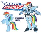  cutie_mark equine female feral friendship_is_magic horse inspectornills machine mammal mechanical my_little_pony pegasus pony rainbow_dash_(mlp) robot transformers wings 