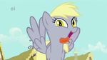  animated blonde_hair derpy_hooves_(mlp) durpy equine female feral friendship_is_magic fur grey_fur hair horse mammal my_little_pony no_sound outside pegasus pony tongue tongue_out tounge_out wings 