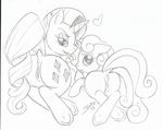  &lt;3 anus butt cub cutie_mark duo equine female feral friendship_is_magic hair half-closed_eyes horn horse looking_at_viewer looking_back mammal my_little_pony pony pussy rarity_(mlp) sibling sisters sketch skuttz sweetie_belle_(mlp) unicorn young 