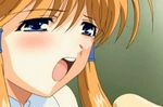  ane_to_boin animated animated_gif blue_eyes blush cum ejaculation facial hanamaru_mikan handjob lowres orange_hair penis tongue uncensored 