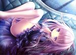 blush dress hakamada_hinata long_hair panties pink_hair purple_eyes ro-kyu-bu! thighhighs tinkle underwear 