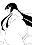  1girl ass black_hair breasts kill_la_kill kiryuuin_satsuki long_hair monochrome pixiv_manga_sample 