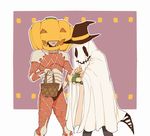  bad_id bad_pixiv_id basket costume diavolo dok_all fingernails ghost_costume halloween hat jack-o'-lantern jojo_no_kimyou_na_bouken king_crimson_(stand) multiple_boys stand_(jojo) vento_aureo witch_hat 