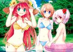  bikini blush cleavage colette_ehle hat jpeg_artifacts komorebi_no_kuni lulu_nurding remm_winslet swimsuit tokunou_shoutarou 