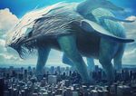  building city cityscape cloud creature giant harvester landscape monster original sky 