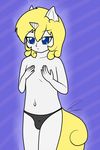  ambiguous_gender animal_ears anonjg child equine horn horse human humanized looking_at_viewer mammal minuet my_little_pony navel original_character pony topless underwear young 