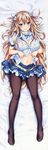  absurdres belt black_bra black_legwear blonde_hair blue_eyes bra breasts cleavage clenched_teeth dakimakura full_body highres huge_filesize kurokawa_mariko large_breasts legs long_hair pantyhose play!_play!_play! play!_play!_play!_san school_uniform skirt solo teeth underwear very_long_hair wazakita 