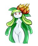  blush breasts cactuscacti female lilligant nintendo nipples no_mouth pink_nipples pok&#233;mon pok&eacute;mon pussy red_eyes small_breasts video_games 