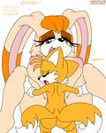  anthro areola big_breasts breasts brown_eyes butt canine duo english_text erect_nipples eyes_closed female fox habbodude hair huge_breasts lagomorph lying male mammal michiyoshi miles_prower milf missionary_position mother nipples nude on_back orange_hair parent penetration rabbit sega sex size_difference smile sonic_(series) spread_legs spreading straight text toony vanilla_the_rabbit young 