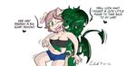  bigger_version_at_the_source clothing corruption_of_champions female green_eyes hug hugs incubus loincloth lottie_(coc) luckster mammal original_character pig porcine 