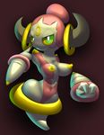  breasts elpatrixf female green_eyes hoopa looking_at_viewer nintendo nipples pok&#233;mon pok&eacute;mon smile solo video_games 