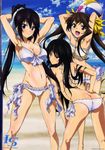  :d absurdres armpits arms_up artist_request ass ass_visible_through_thighs ball beach beachball belly bikini bikini_skirt black_eyes black_hair blush breasts butt_crack cleavage day fang frilled_bikini frills green_eyes high_ponytail highres huang_lingyin infinite_stratos long_hair lowleg lowleg_bikini medium_breasts multiple_girls navel official_art open_mouth orimura_madoka ponytail purple_eyes scan shinonono_houki shiny shiny_skin smile split_ponytail swimsuit twintails very_long_hair white_bikini 