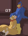  anthro avian canine cum cum_in_mouth cum_inside duo erection falco_lombardi fellatio fox_mccloud gay hindpaw interspecies kneeling male mammal nintendo nude oral oral_sex pawpads paws penis seth-iova sex sitting soles star_fox toes video_games 