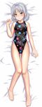  absurdres bad_id bad_pixiv_id barefoot competition_swimsuit dakimakura full_body goji_(five_clock) green_eyes highleg highleg_swimsuit highres lying one-piece_swimsuit sanya_v_litvyak short_hair silver_hair solo star star_print strike_witches swimsuit world_witches_series 