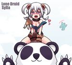  animal_ears bear_ears blush claws collar defense_of_the_ancients dota_2 genderswap genderswap_(mtf) no_bra panda purple_eyes rabbitbrush short_twintails syllabear_(dota) tidehunter twintails white_hair younger 