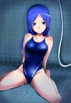  aono_miki blue_eyes blue_hair c-wing competition_swimsuit fresh_precure! hose long_hair one-piece_swimsuit precure swimsuit 