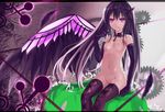  akemi_homura black_hair bow breasts choker cum elbow_gloves feathers hc headband jpeg_artifacts long_hair mahou_shoujo_madoka_magica navel purple_eyes signed thighhighs vagina watermark wings 