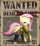  animated arthropod blue_eyes boots butterfly clothing english_text equine female feral fluttershy_(mlp) friendship_is_magic hair horse insect lionheartcartoon mammal my_little_pony pegasus pink_hair pony shirt solo text wanted_poster wind wings 