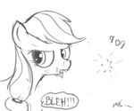  2013 applejack_(mlp) black_and_white cum cum_on_face equine female feral freckles friendship_is_magic hair horse mammal monochrome my_little_pony neko-me pony solo 