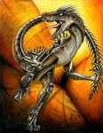  claws cyborg dinosaur female lizard nude open_mouth raptor reptile scales scalie solo theropod vyx 